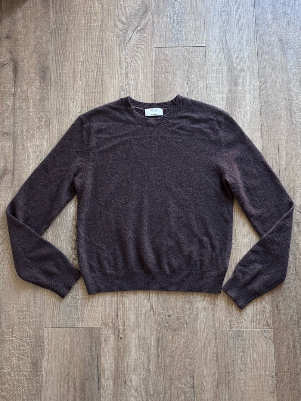 Aritzia Bare Cashmere Bloor Sweater in Brown